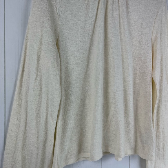 Madewell Texture & Thread Ruffle Long Sleeve Blouse Size XL - Picture 2 of 7